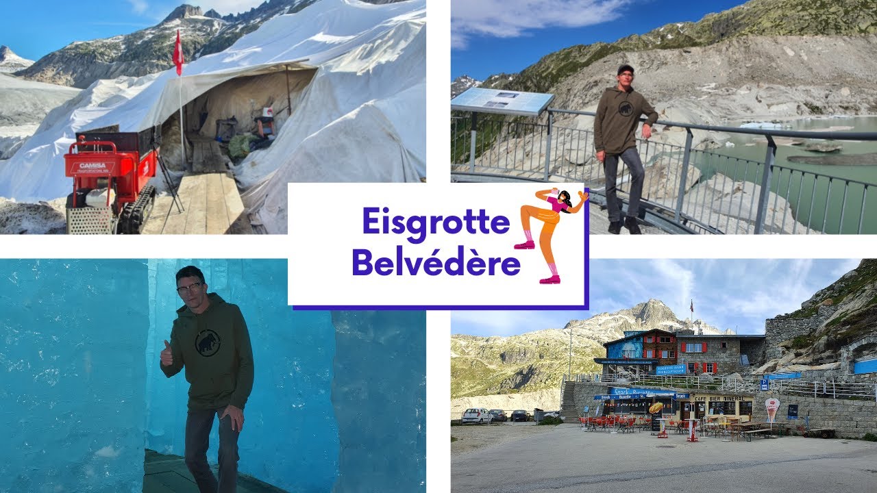 Eisgrotte Belvédère Rhonegletscher auf dem Furkapass Kanton Wallis