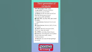 Third generation of computer कंप्यूटर की तीसरी पीढ़ी #shorts