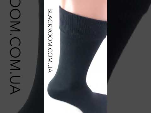 Класичні чоловічі шкарпетки Casual 35-47 Чорні Високі демісезонні носки ХБ, видео 1