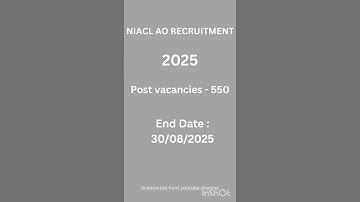 NIACL AO Recruitment 2025#latestjobvacancy #jobvacancy #2025 #NIACL #recruitment