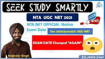 BIG Update || NTA UGC NET EXAM DATE Rescheduled " Again " || DEC 2020 AND JUNE 2021