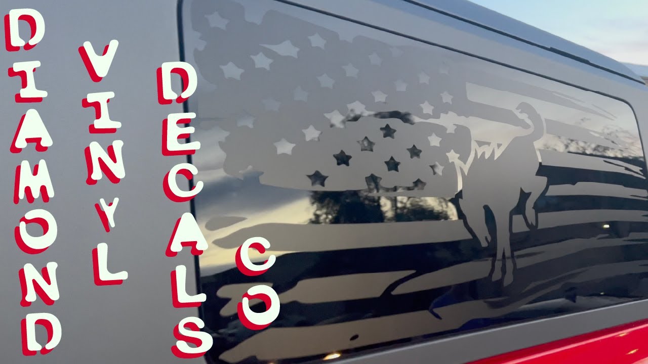 Distressed American Flag Decals / DiamondVinylDecalsCo Unboxing & Installing - The Cookin' Camper