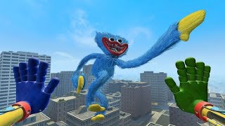 THE BIG HORRIBLE HUGGY WUGGY FROM POPPY PLAYTIME IS TRYING TO CATCH UP WITH ME AND EAT ME in GMOD