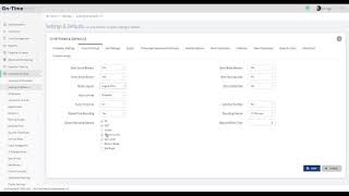 Settings and Defaults - Punch Settings