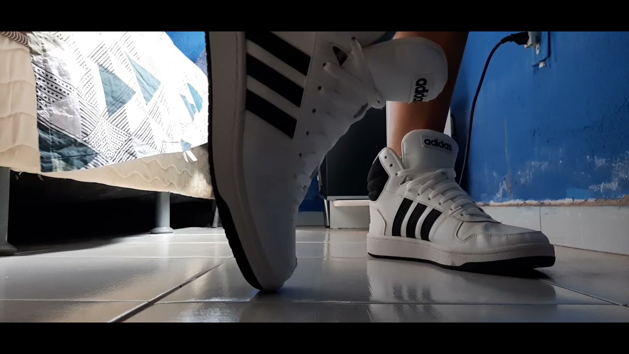 Adidas vs Hoops 2.0 Mid on feet - YouTube