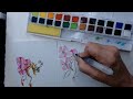 How I Pen Sketch Lovely Floral Doodles and Paint with Derwent Inktense Paint Pan Studio Set "DC #1"