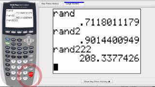Graphing Calculator - Generating Random Numbers