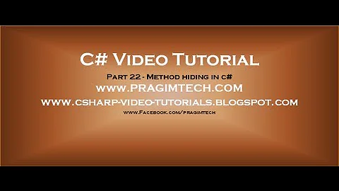 Part 22 - C# Tutorial - Method hiding in c#.avi