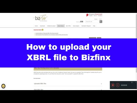 How to upload your XBRL file to Bizfinx