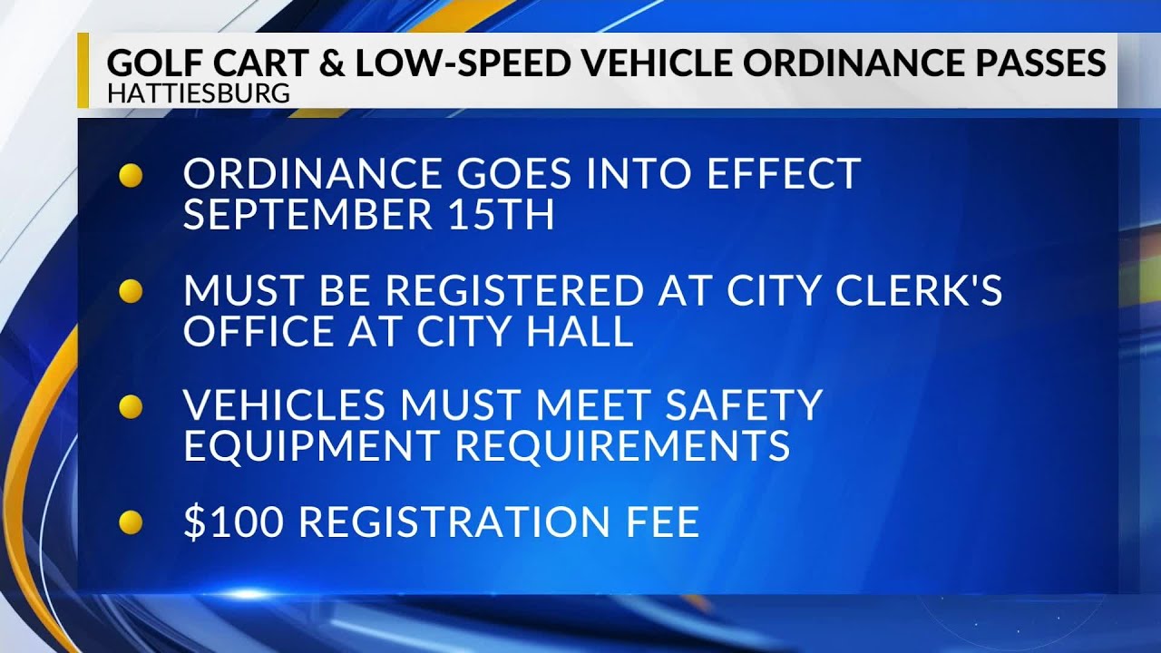 Hattiesburg leaders pass golf cart ordinance YouTube