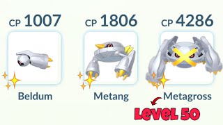 Shiny Beldum, Metang, Metagross Family Only Challenge In Pokemon Go.