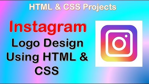 How to create Instagram logo using html and css | Instagram Logo | html & CSS projects.