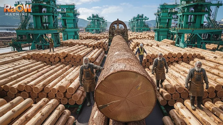 Inside USA Most Advanced Wood Sawmill Factory: Automatic Sawmilling Line Logs to Lumber Insane Speed