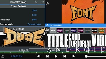 DUDE TITLE CARD MAKING ANDROID TURTORIAL VIDEO 