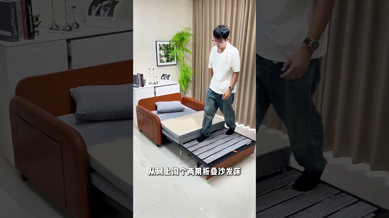 No bed for guests? The folding sofa bed unfolds in seconds, which is comfortable and does not