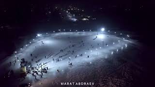 Ночной ледовый каток в Токмоке