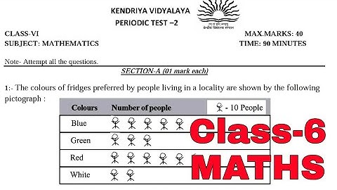 KV Question Paper/ Class-6 Maths PT-2 / Kendriya Vidyalaya Question Paper Explained