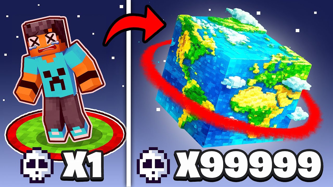 A Cada MORTE o CÍRCULO AUMENTA no Minecraft