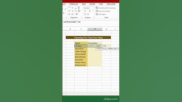 #youtube Name String Handling Trick in Excel | excel tutoring | excel tutorial | excel