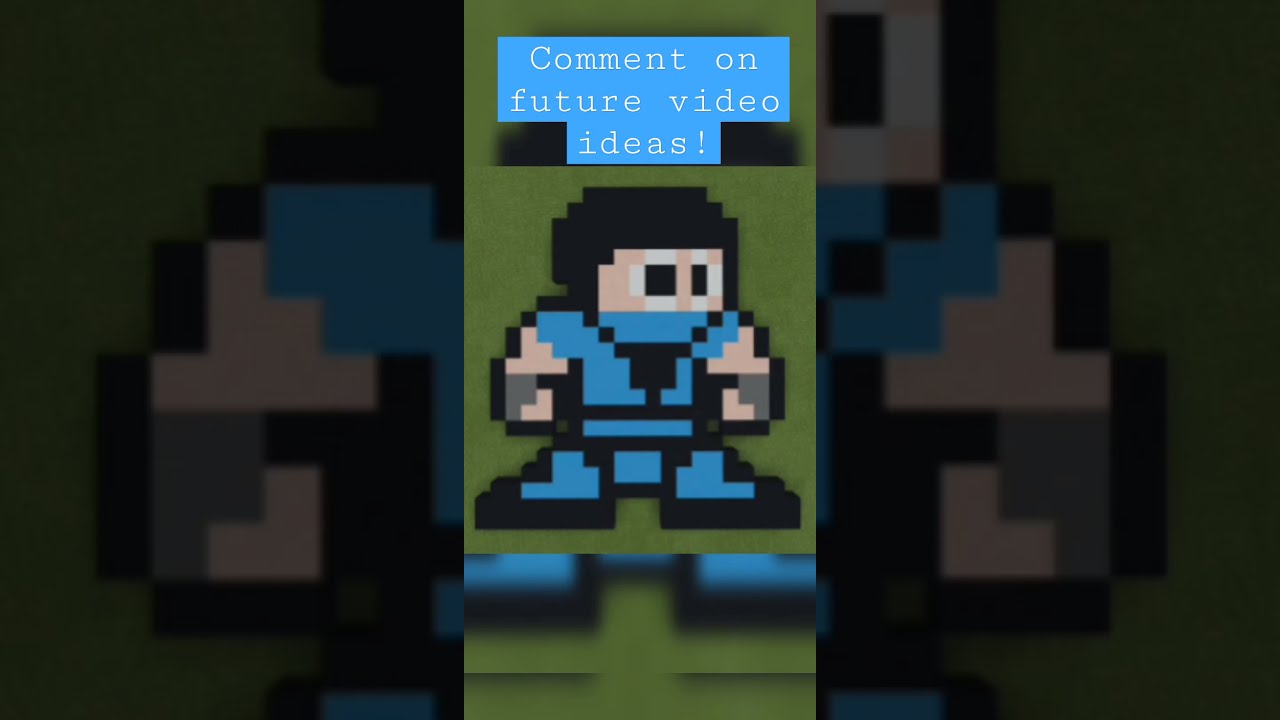 Subzero Mortal Kombat Pixel Art Timelapse In Minecraft