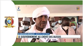 ROAD ACCIDENT ON THE OUM-HADJER - MANGALMÉ ROAD - The Government at the bedside of the injured