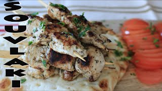 GREEK CHICKEN SOUVLAKI WITH HOMEMADE TZATZIKI SAUCE