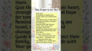 This Prayer Is for You 🤍#shorts #prayer #prayerforyou #christianprayer #god #amen