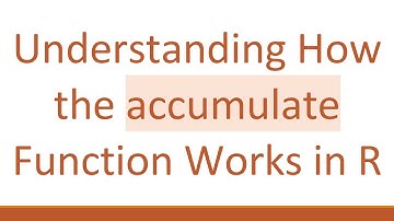 Understanding How the accumulate Function Works in R