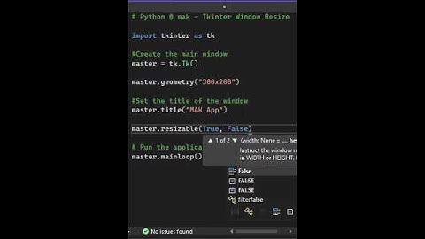 Python   Tkinter Window Resizeable #pythontricks #codeing #programming