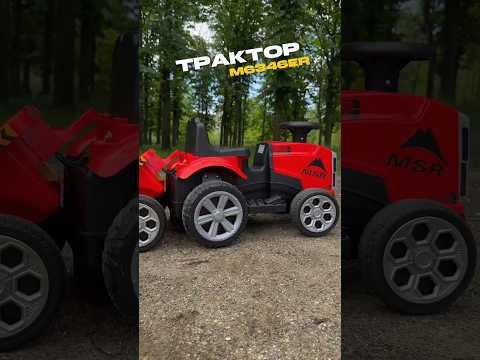 Электромобиль детский Трактор с прицепом Bambi Racer M 6346ER-3 на пульте, красный, видео 1