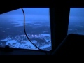 Cockpit Transavia B737-800 landing op Rovaniemi Finland