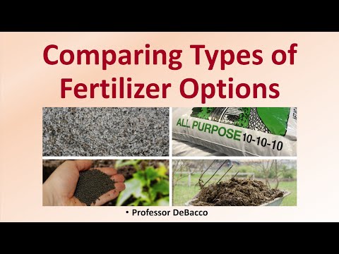 肥料オプションの種類の比較