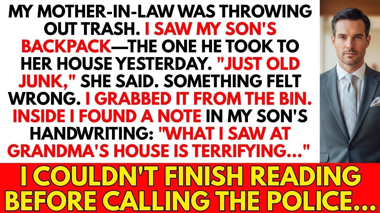 Found My Son's Backpack In MIL's Trash—When I Opened It, My Hands Started Shaking