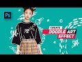 How to Create Doodle Portrait  Effect in Photoshop - #Photoshop Tutorials