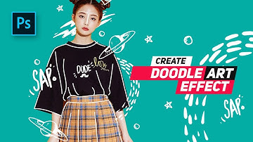 How to Create Doodle Portrait  Effect in Photoshop - #Photoshop Tutorials