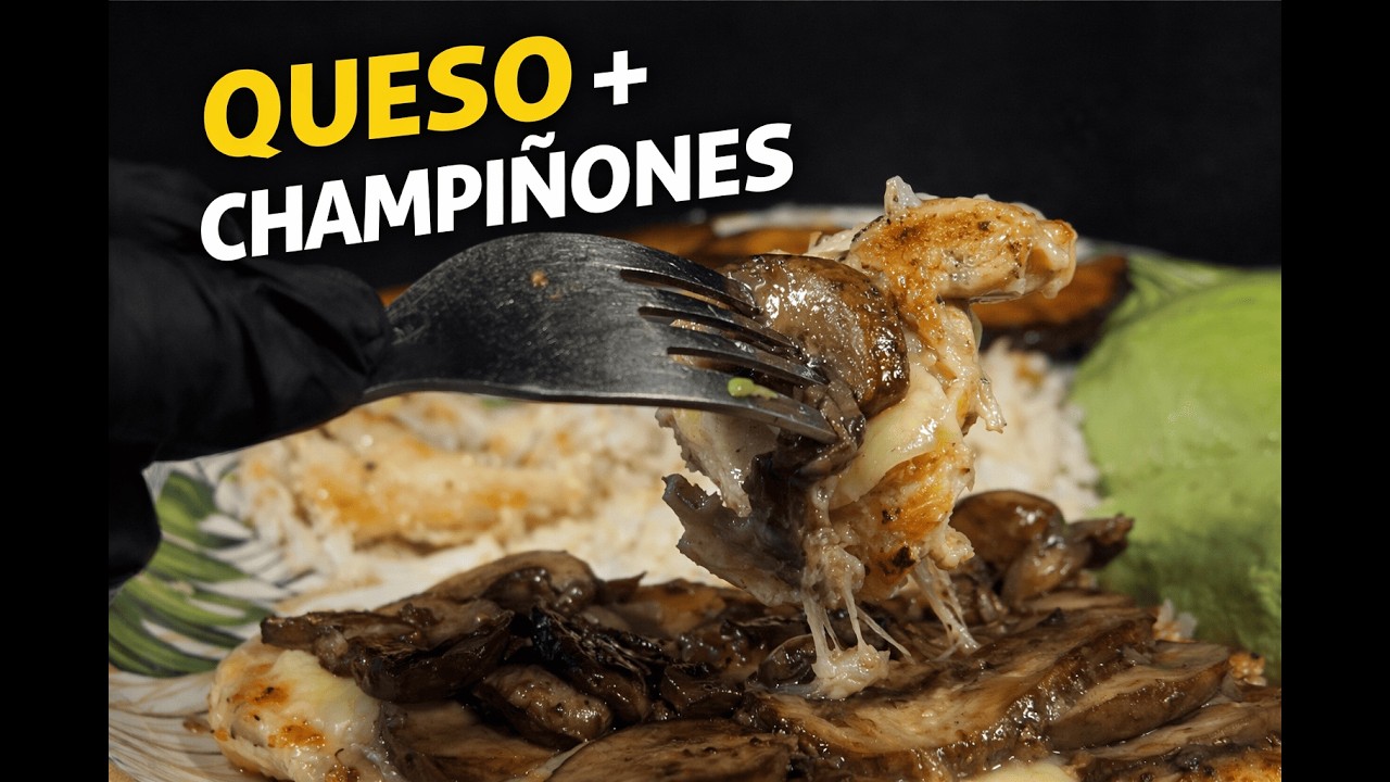 ASMR Pechuga con Queso y Champiñones 🍗🧀🍄 | Almuerzo Casero