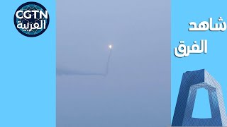 بالفيديو: صاروخ يدور بزاوية 90 درجة في الهواء مشيرا إلى السماء بعد أن ينطلق أفقيا من الشاطئ