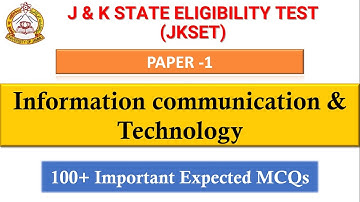 100+ Important Expected MCQs from Information Communication & Technology ICT||JKSET LASET 2022 Paper