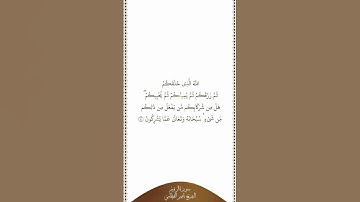 تلاوة في دقيقة | سورة الروم | الآية ٤٠ | الشيخ ناصر القطامي