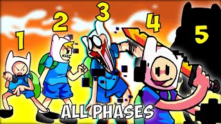 Finn ALL PHASES - Friday Night Funkin' | Adventure Time Mods