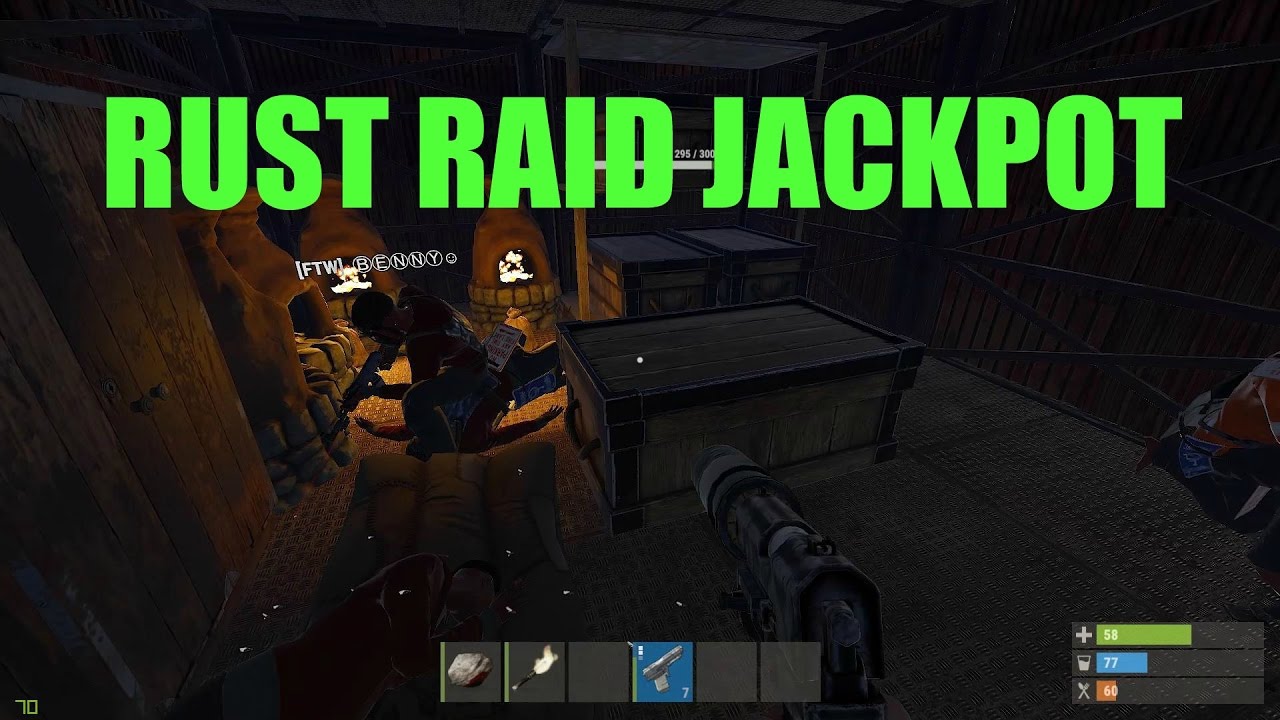 Rust Jackpot Raid Rockets RUST - RUST RAID JACKPOT | boosting raid | easy loot - YouTube