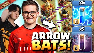 GIANT ARROW trick with BATS is GENIUS! Gaku&Jojo vs Riqirez&Darkstar | Clash of Clans