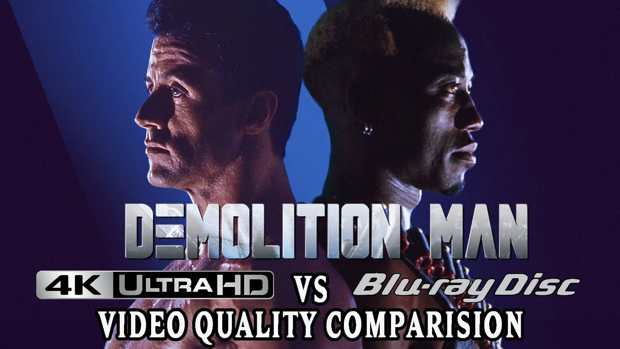 Demolition Man (1993) 4K Ultra HD Vs Bluray - Image comparison