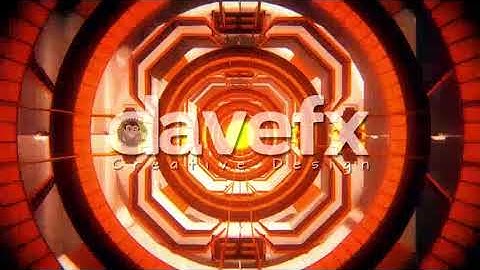 DAVE FX - 3D Orange Sci-Fi Tech Tunnel Loopable Motion Background