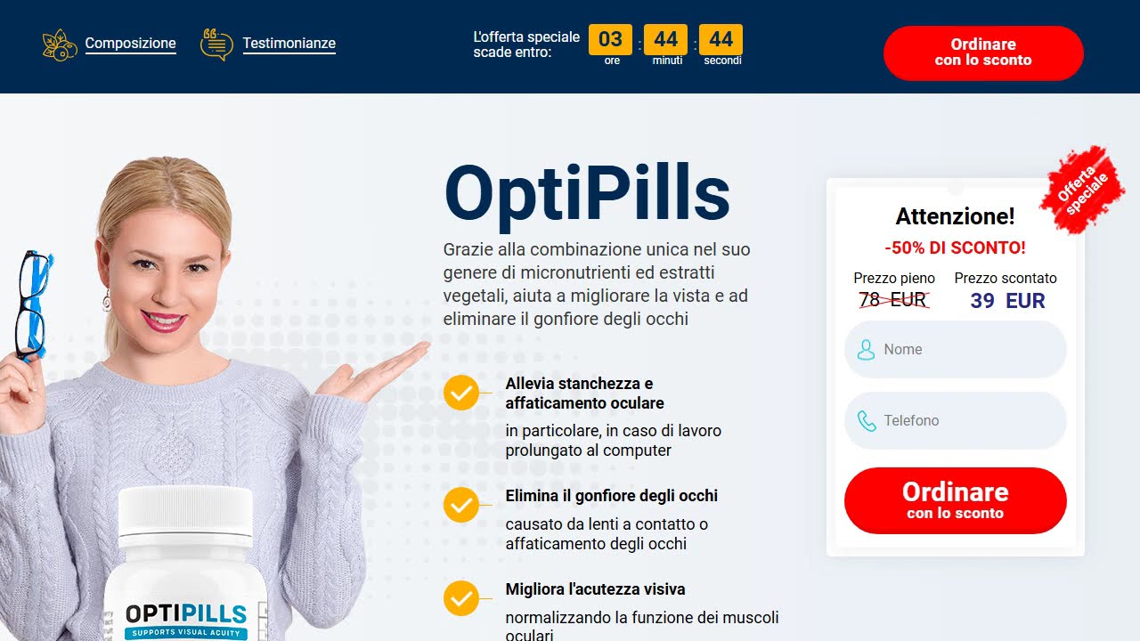 Optipills Prezzo : benefici vista perfetta & sito ufficiale