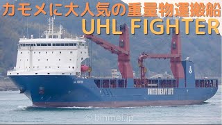 カモメに大人気の重量物運搬船 UHL FIGHTER - United Heavy Lift, heavy lift ship