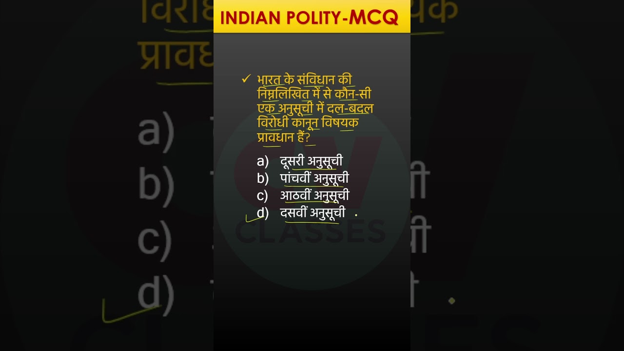 Indian Polity MCQ 🔥 | Most Expected Polity PYQ for Exams | 