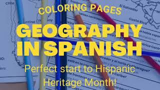 Geography coloring pages for Hispanic Heritage Month
