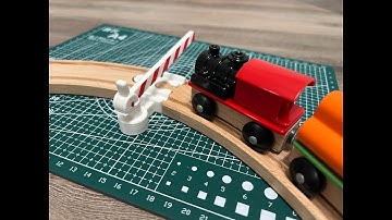 The train barrier compatible with IKEA wooden set