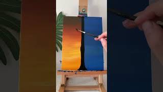 Sunset Meets Night’s Chill Vibe – Artist Pulls Off a Colour Heist 🎨 落日餘暉與寒夜冷調之對決——畫家以縮時攝錄呈現冷暖反差